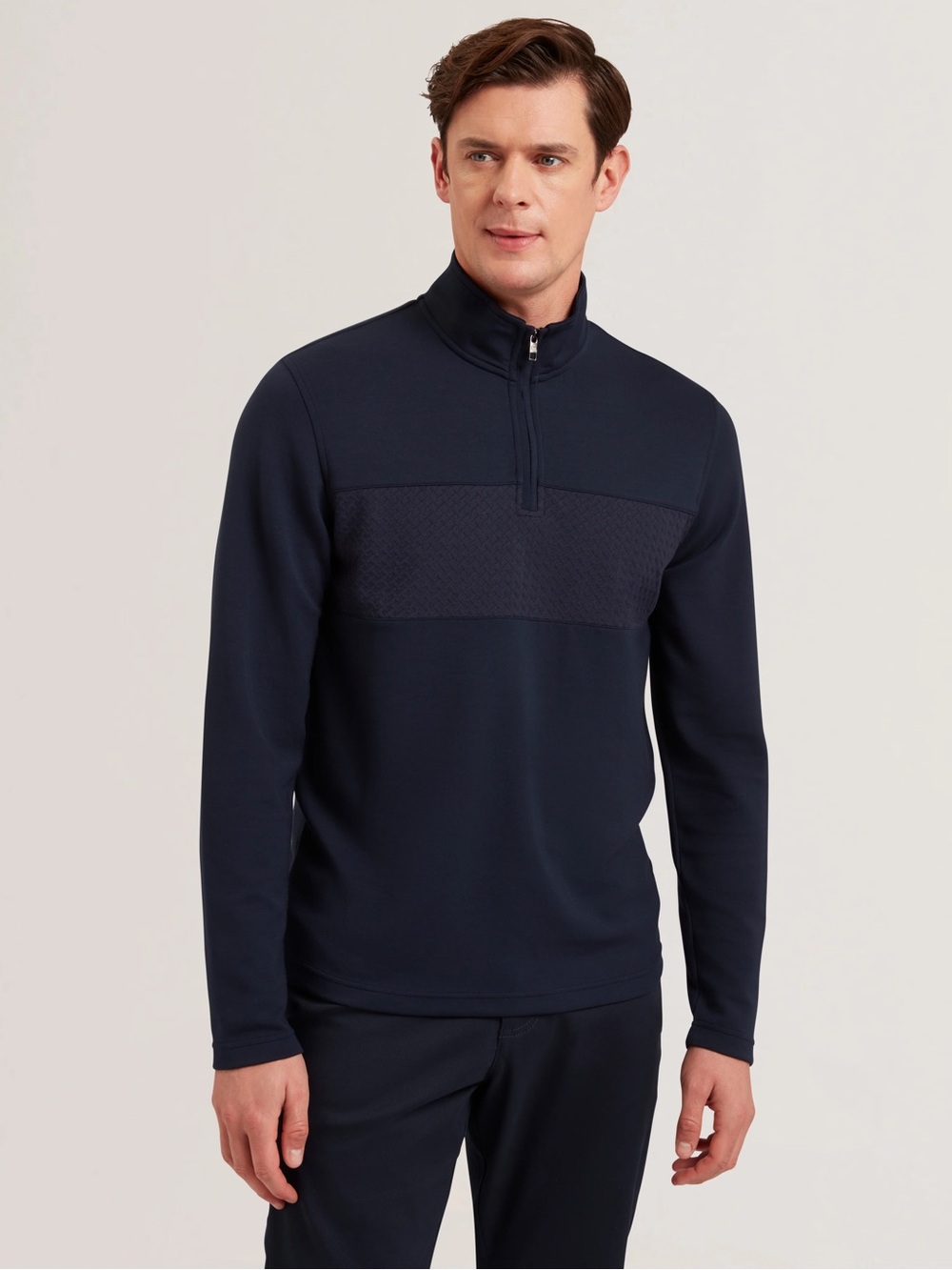 Men’s NWT Ted Baker Quarter Zip Navy Size 7